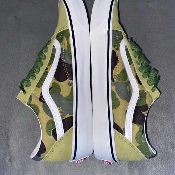BAPE x Vans Green ABC Camo Old School - Picture 2 of 8